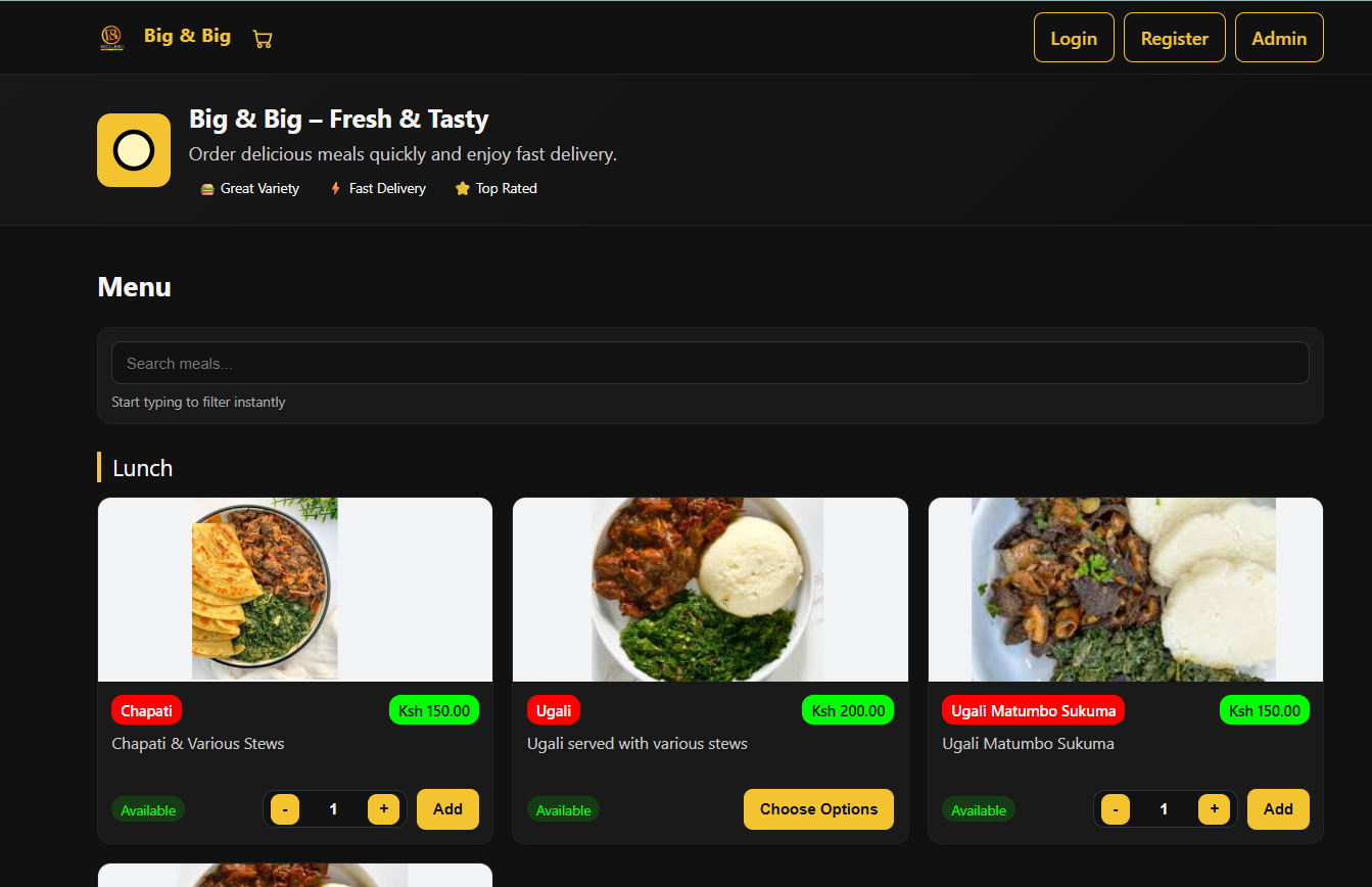 Fast Food Online Ordering Website